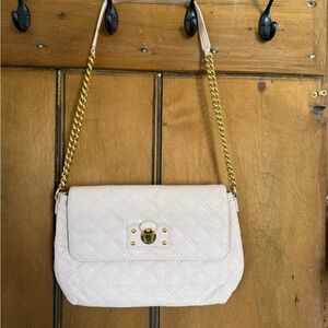 Marc Jacobs light pink Quilted Shoulder Bag with Gold Chain